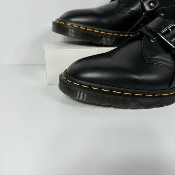 DOC HENREE POLISHED SMOOTH LEATHER BUCKLE SHOES WOMENS SIZE 9 HARNESS STRAPS NEW - Picture 5 of 10